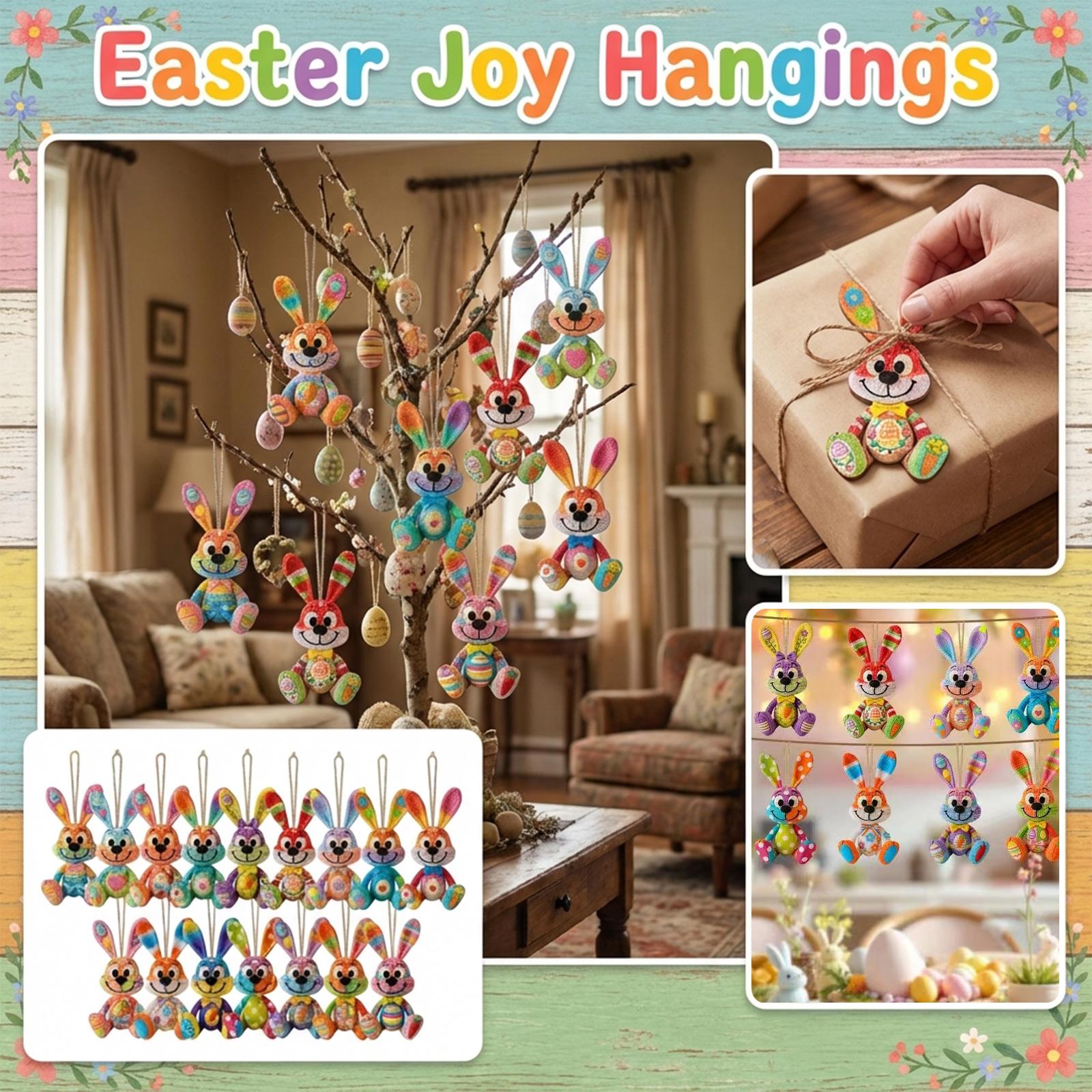 16 Pieces/set Of Wooden Colorful Decoration Pendant - Easter Decoration Pendant One Size