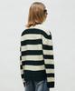 LMOOD Preppy Striped Pullover Knit Deep Green