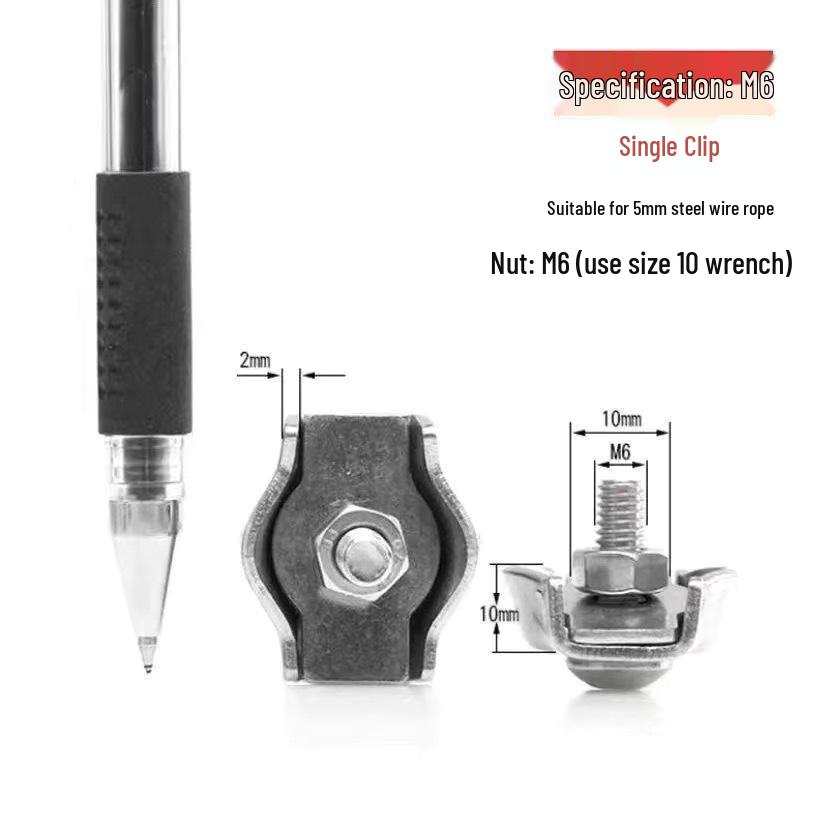 304 Stainless Steel Wire Rope Clamp and Tightener Set