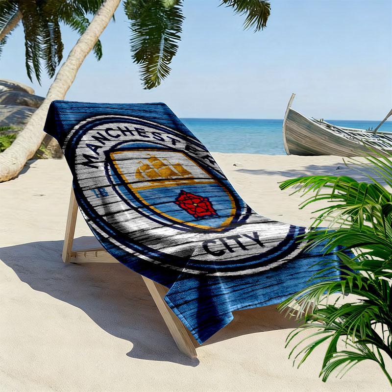 Loud MCFC Chants Print Beach Towel, Large Soft Quick Dry Towel for Beach Camping Swimming