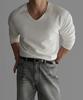 Baulopeulodeogteu V-Neck Basic Knit Tee [Ivory]