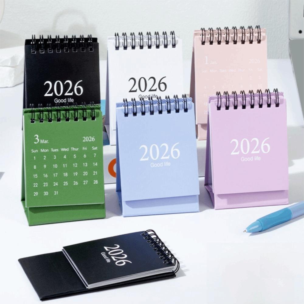 Morandi 2026 Calendar Portable Plan Book Simple Desk Calendar  Desktop Ornament