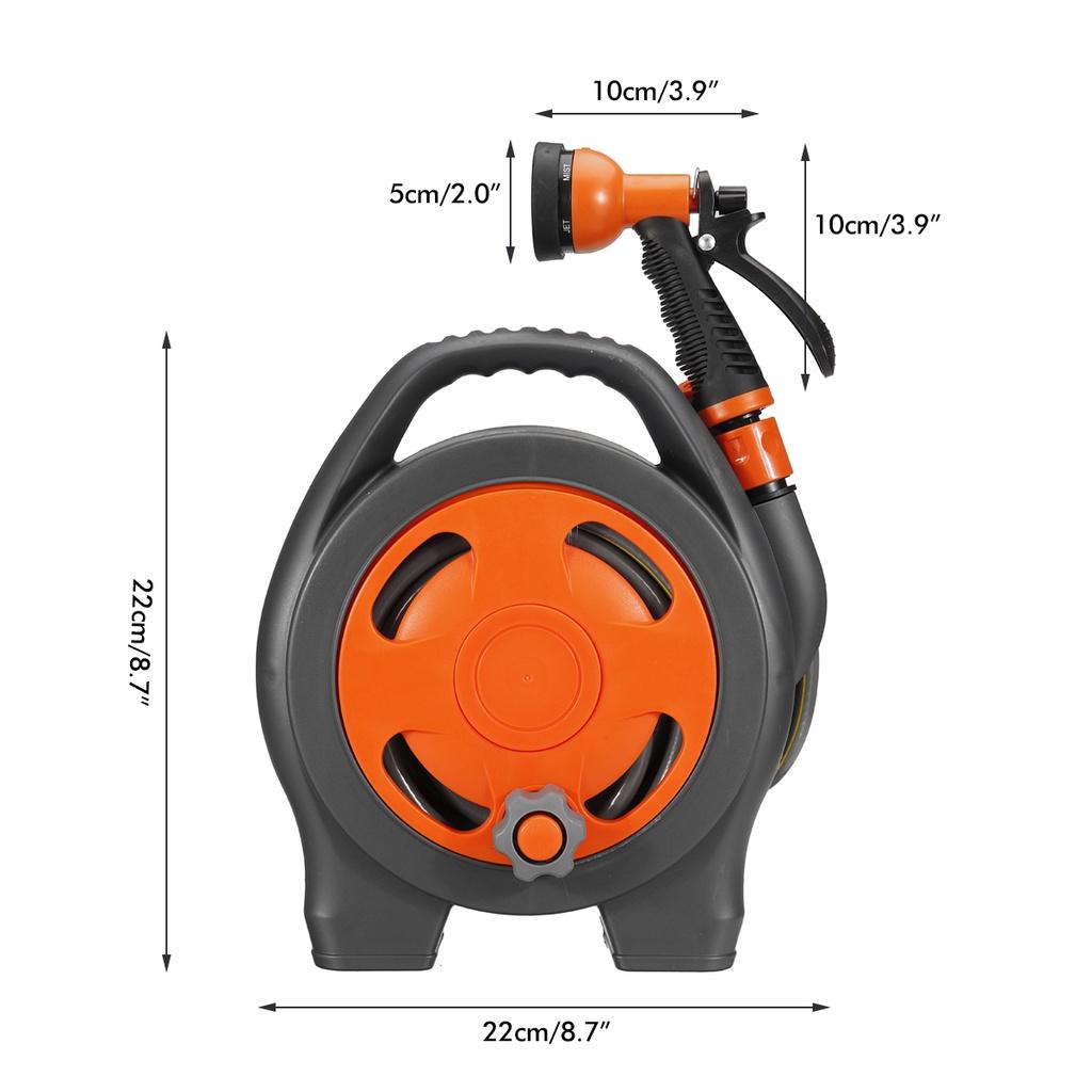 Random color Portable Water Hose Reel Retractable With Water Spray Guns Water Spray Agricultural Garden/Home Storage Suit Cart Car Wash Hose