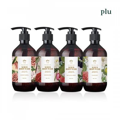 Plu Perfumed Spa Scrub Body Wash 500g  4  Damask Rose  Botanical Berry  Fleur So