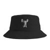 Vintage Retro Weight Lifting Gym Funny Cat Deadlift Bucket Hat For Unisex  FisherUnisex Hats Casual Beach Travel Caps Breathable