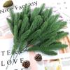 30pcs Realistic Pine Branches for Christmas Decoration 10inches Pin Needle Branches Home Decor DIY Christmas Realistic Green Decoration