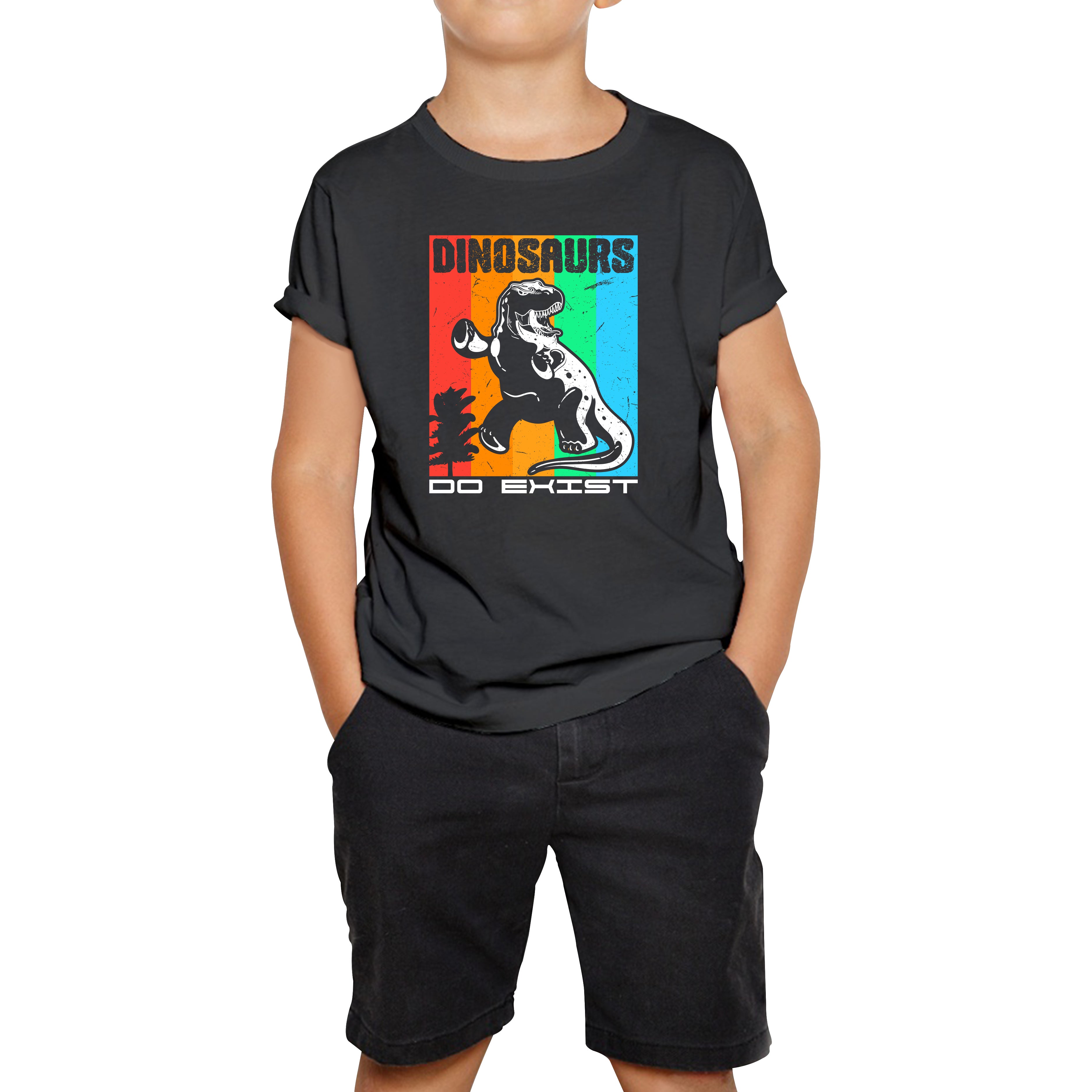 

Dinosaurs Do Exist Dinosaur Gift Funny Dino Dinosaur Kids Tee 120