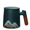 Hand-Painted Ceramic Tea Separation Mug