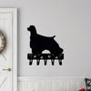 Metal Wall Art Key Holder Cocker Spaniel Dog Iron Keychain Towel Rack