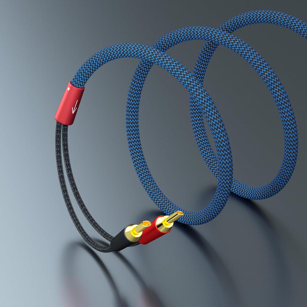 Preffair OFC Speaker Cable with Male to Female for Audio and Home Theater High-Fidelity Gold-Plated Y-Type Connectors, Speakers, High-Fidelity