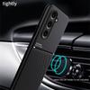 Do etui Samsung Galaxy S23 FE ze skóry teksturowanej, magnetyczna płytka mocująca, tylna pokrywa do etui na telefon Samsung S 23 FE S23FE S 23FE 5G