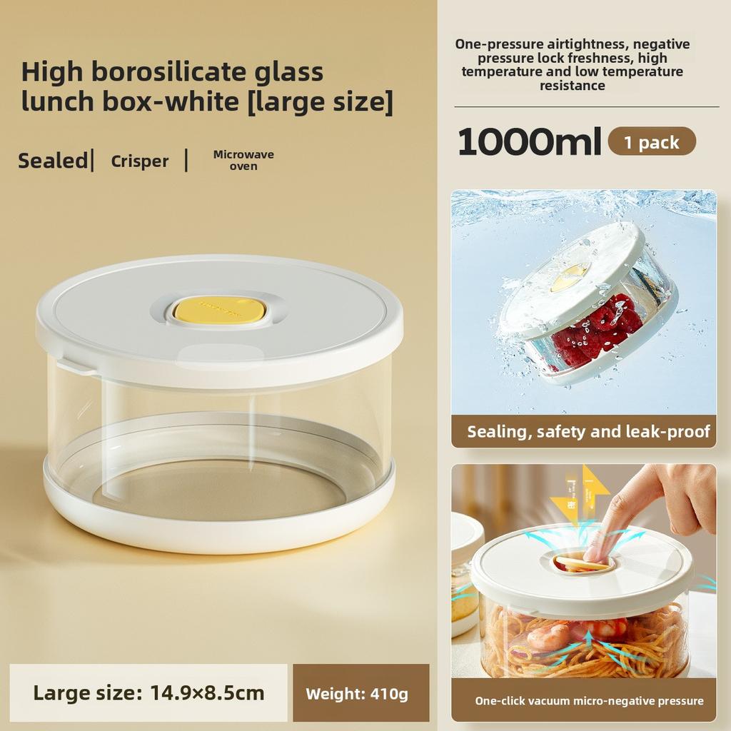Hochborosilikatglas Tupperware Lunchbox Hitzebeständige Lunchbox mit Deckel Pendler mit Reis Mikrowellenschüssel Versiegelte Schüssel