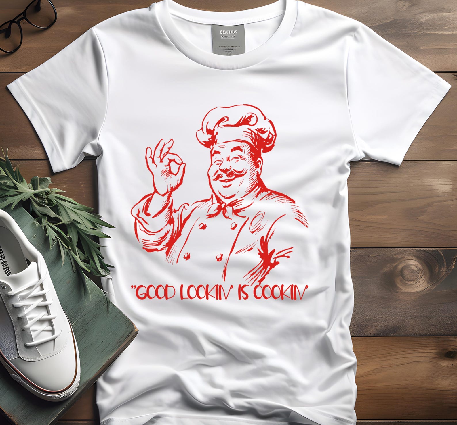Chef T-Shirt: Unisex Heavy Cotton Tee, Cook Gift S