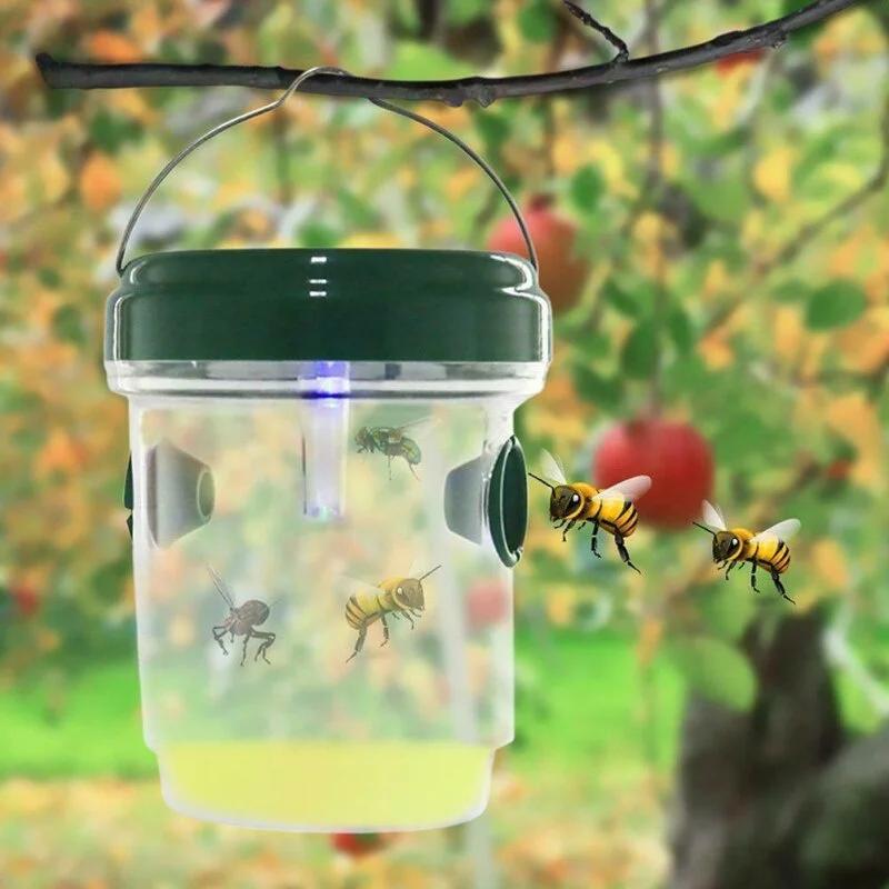 1PC Solar Fruit Fly Catcher LED Light Orchard Non-toxic Waterproof Insect Killer Pest Bees Control Garden Repellent