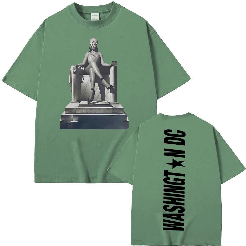 Beyonce Cowboy Carter Washington DC Tour 2025 T Shirts Unisex Women Clothing Fashion Vintage Cotton Short Sleeve Tshirt Streetwear