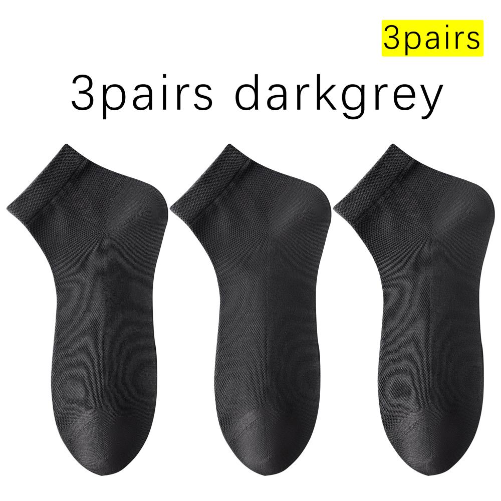 

Чоловічі шкарпетки до середини литки з суміші шовку тутового дерева та модалу - Літня дихаюча сітка, Антибактеріальні, що усувають запах, Тонкі чорні ділові шкарпетки EU39-45 US6.5-11