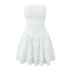 Shano Sweetheart French Style Pure Desire Style Lace Lace Tube Top Sleeveless Waist Slim Looking Dress Dress Slim White Dress