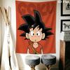 Cute Cartoon Son Goku Wall Tapestry Aesthetic Wall Hanging Printed Fabric Blanket Decorative Tapestries For Bedroom Living Room Home Decor