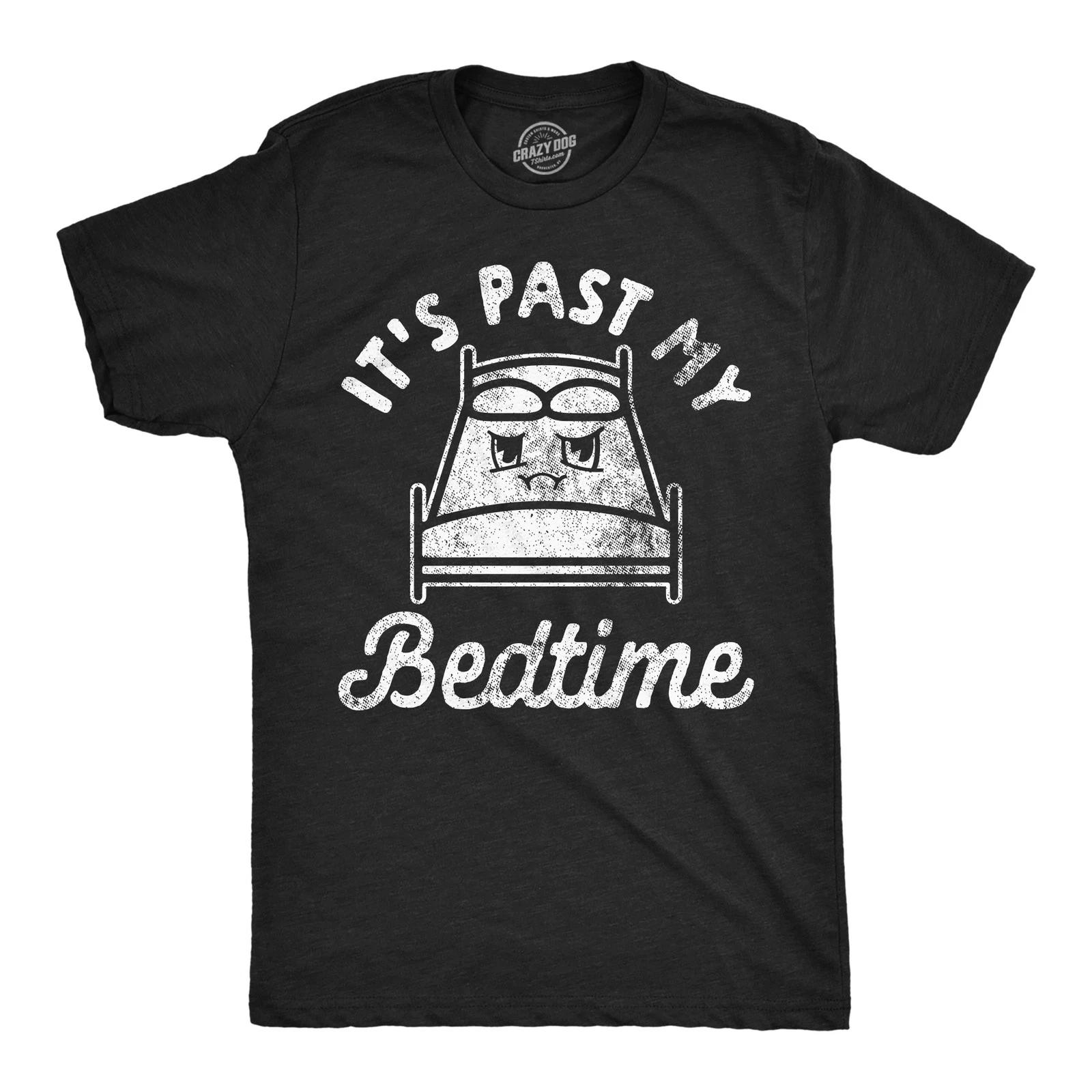 Mens Funny T Shirts Its Past My Bedtime Sarcastic Sleepy Graphic Tee for Men XS