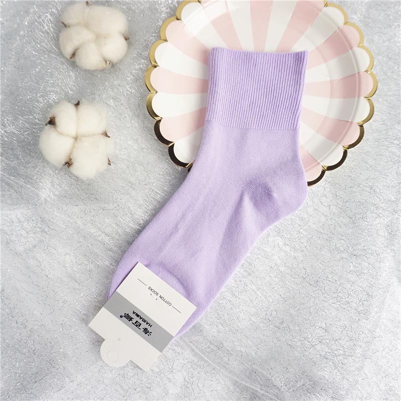 Damen Herbst- und Winter Baumwolle Lockerer Bund Zieht den Fuß nicht Hochrohrsocken