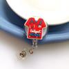 Cute Ambulance Retractable Nurse Badge Reel Clip Cartoon Medicine Doctor Students IC ID Card Badge Holder