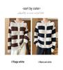 2024 Women's Color Block Pure Wool Knit Cardigan - Casual Round Neck, Loose Fit with Button Closure