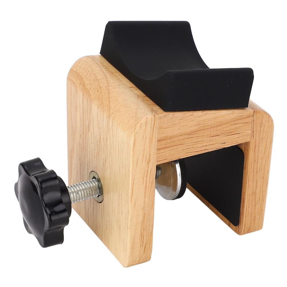 Wood+Silicone Pad Guitar Stand Holder Black+Wood color Desk Edge Guitar Stand For Guitar