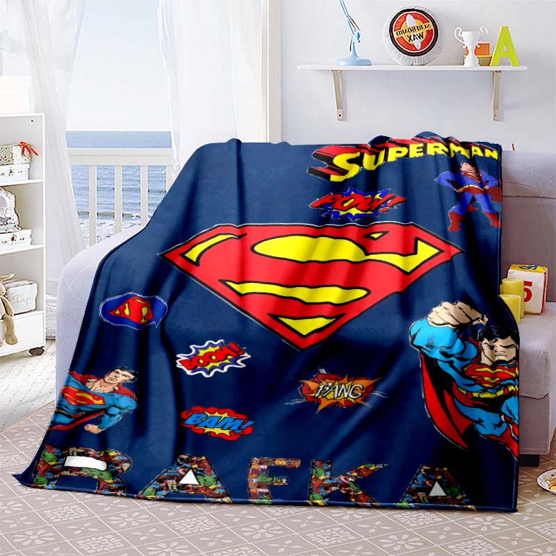 High-definition Superman Flannel Blanket, Lightweight and Breathable Polyester Blanket - Q