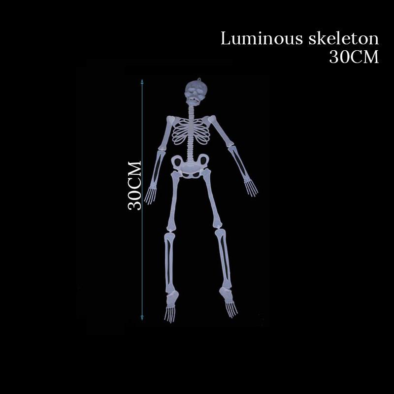 

Halloween Hanging Luminous Skeleton Decoration Full Body Noctilucent Ghost Bone Halloween party Outdoor Garden Crazy Scary props