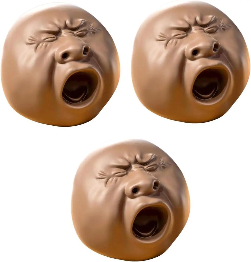 Funny Tea Pet Yawning Person Avatar Plastic Ugly Tea Pet Squirting Toy Boy Girl Stress Relief Toy Tea Set Tea Table Decoration