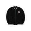 MLB New York Yankees Velvet Jackets Unisex Black Baseball Collar Thickened 3AJPF0116-50BKS