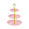 Luxury Fruit Plate Three-layer Dessert Table Decoration  for Hotel Living Room