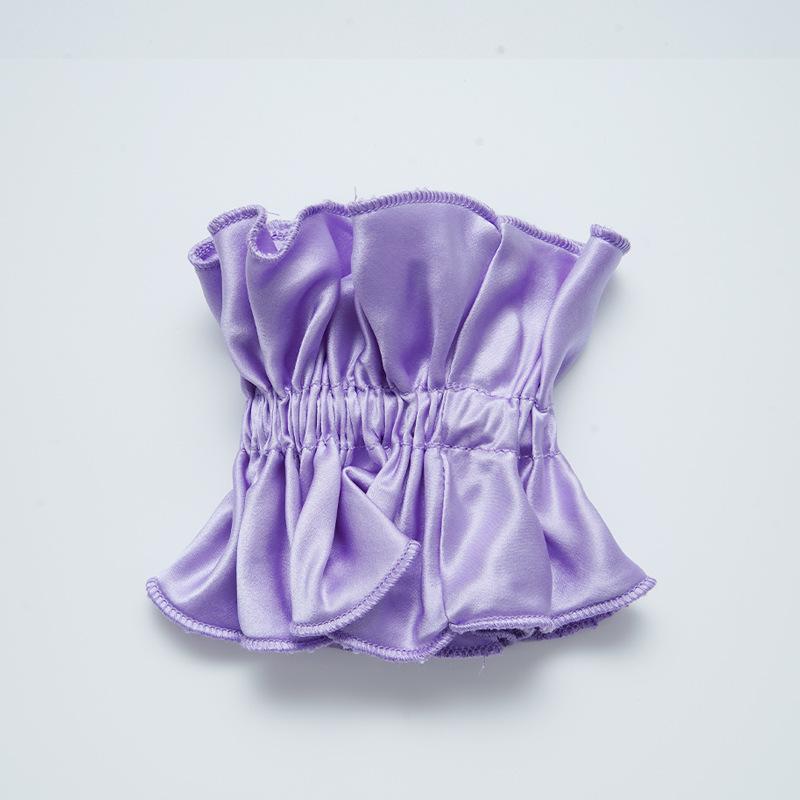 

Элегантная шелковая резинка для волос ручной работы: Двухслойная резинка для волос «Кольцо толстой кишки» для женщин светло-фиолетовый