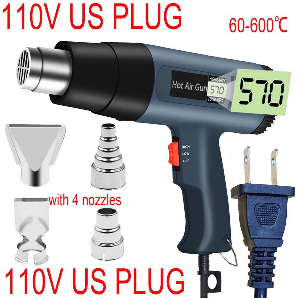 220V/110V Heat Gun 2000W Variable Advanced Electric Hot Air Gun Advanced Hot Air Gun Temperatures Adjustable Electric Heat Gun