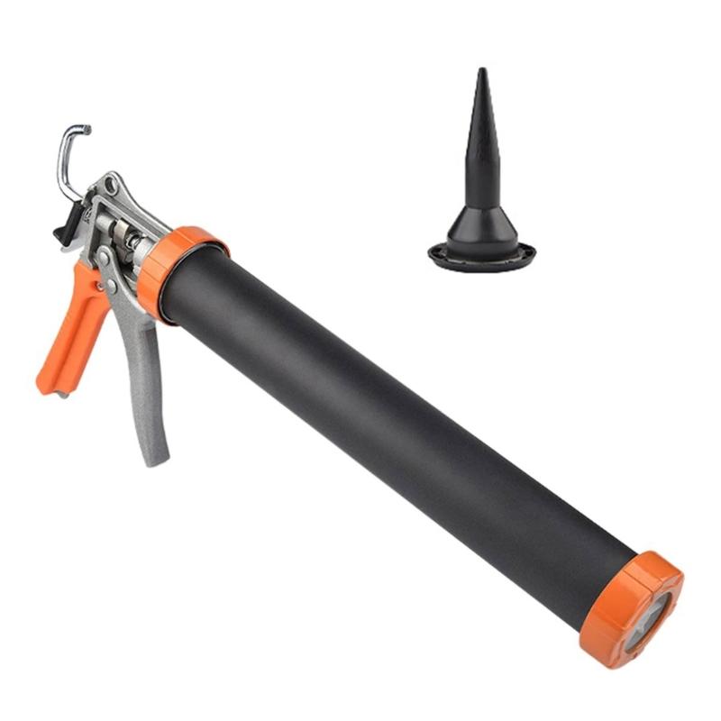 High Efficiency Caulk Guns Aluminum Tube Caulking Tool with Nozzle for Gluing Tasks Glass Adhesive, Various Applications M4YD