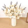 1 Pcs White Artificial Flower Fade Resistant Faux Flower Premium Quality Simulation Bloom for Indoor and Outdoor Decoration