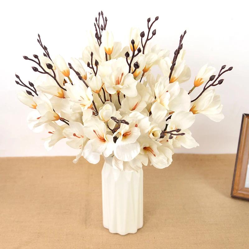 1 Pcs White Artificial Flower Fade Resistant Faux Flower Premium Quality Simulation Bloom for Indoor and Outdoor Decoration