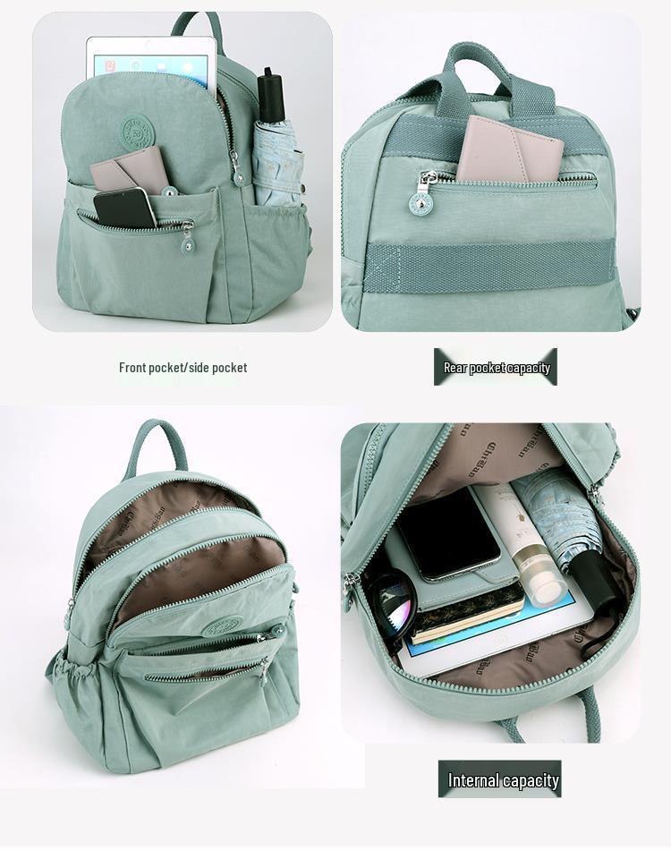 2025 Women's Nylon Backpack: Large Capacity, Stylish, Lightweight Travel & Work Schoolbag