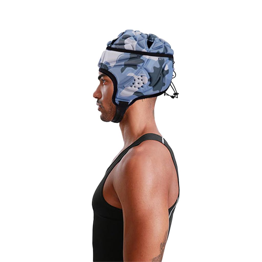 Rugby Helmet Headgear Head Cap Club Breathable Head Protection Cap Soft Protective Helmet Protector for Club Training Football, Lacrosse, Hockey,