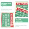 2 Pack Car Open Warning Stickers No Parking Safety Warnings