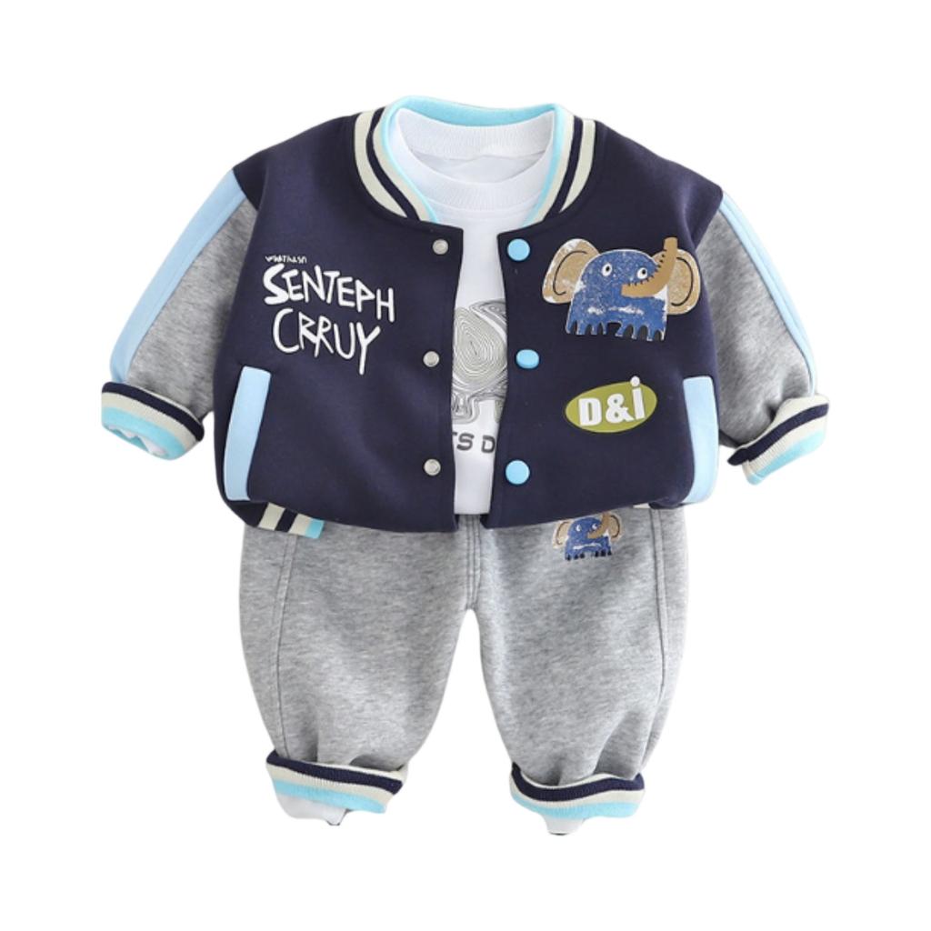 Kids Casual Long-Sleeve Set, Comfortable Daily Wear Outfits