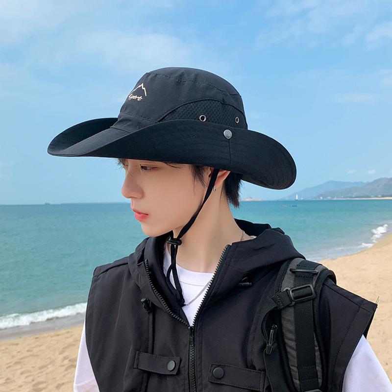 

9238 Outdoor mountaineering fishing sun protection sun hat summer versatile breathable sun hat men s big eaves bucket hat