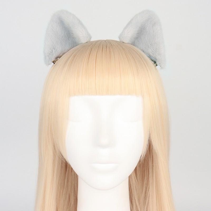 Handgefertigtes Plüsch-Katzenohren-Haarband Lolita-Mode Tierohren-Haarspange Unisex-Accessoire