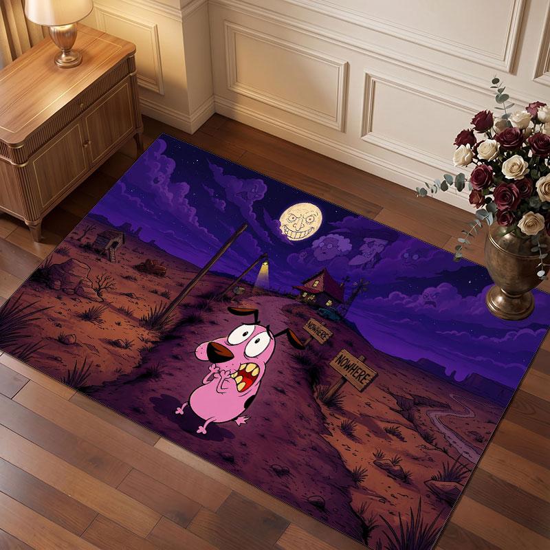 Courage the Cowardly Dog Rug Soft Thick Non Slip Floor Carpet for Bedroom Living Room Home Decor