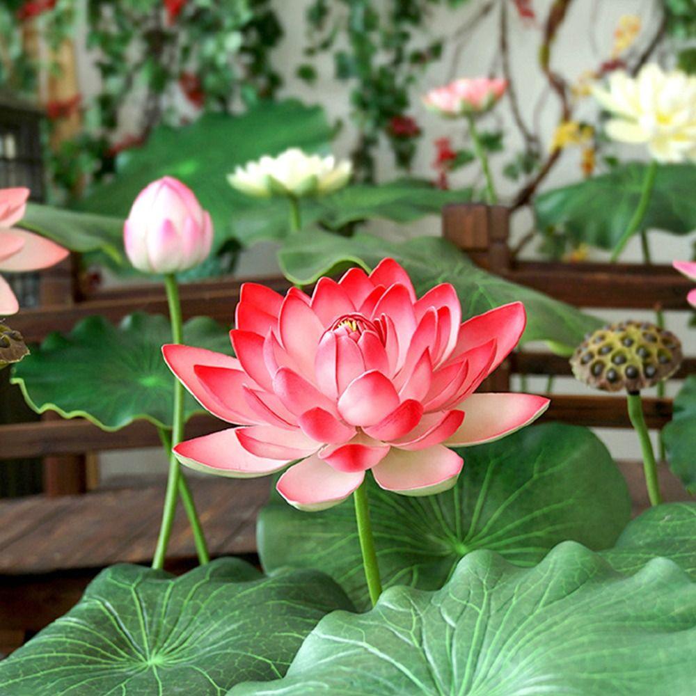 Artistic Simulated Lotus Flower DIY Decoration Decorative Fake Flower  Wedding Decoration