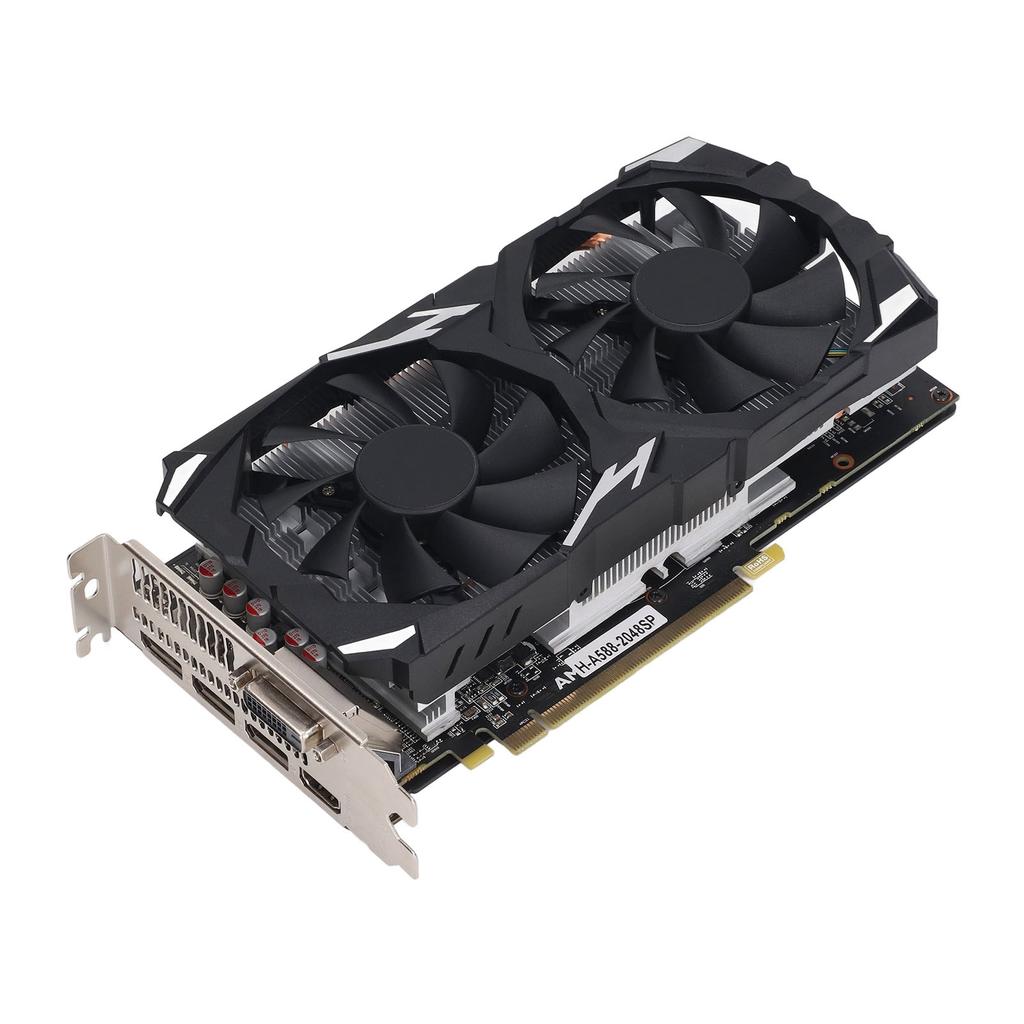 RX580 Game Graphics Card 8GB GDDR5 256BIT Low Noise Desktop Computer Graphics Card for Win 10 11 Vista for Linux