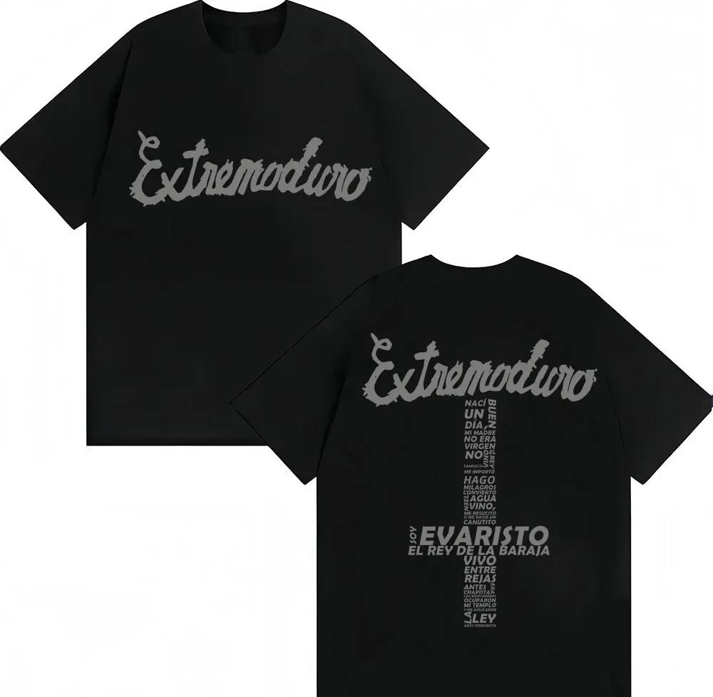 Rock Extremoduro Band Lettering Print Men's and Women's T-shirts, Hip Hop Harajuku's Oversized Male Female Short Sleeves Casual