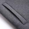 Men Winter Overcoat Fake Two Piece Wool Long Sleeves Mid Length Zipper Warm Formal Plus Size Detachable Hat Winter Coat for Daily Wear