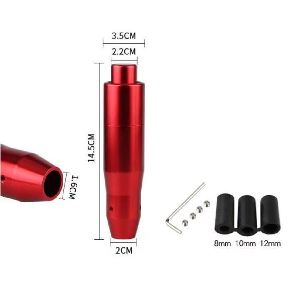 Red Car Automatic Gear Stick Shift Knob Shifter Lever With Button Aluminum Metal