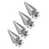 20 Pcs 10*20mm Silver Metal Bullet Spikes Studs Rivets Bag Belt Leathercraft